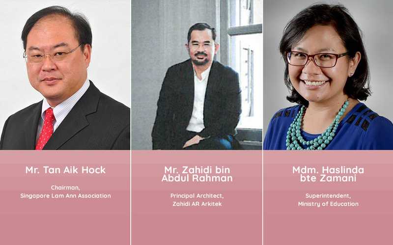 Founders' Memorial Committee Members: Mr Tan Aik Hock, Mr Zahidi Bin Abdul Rahman and Mdm Haslinda Bte Zamani